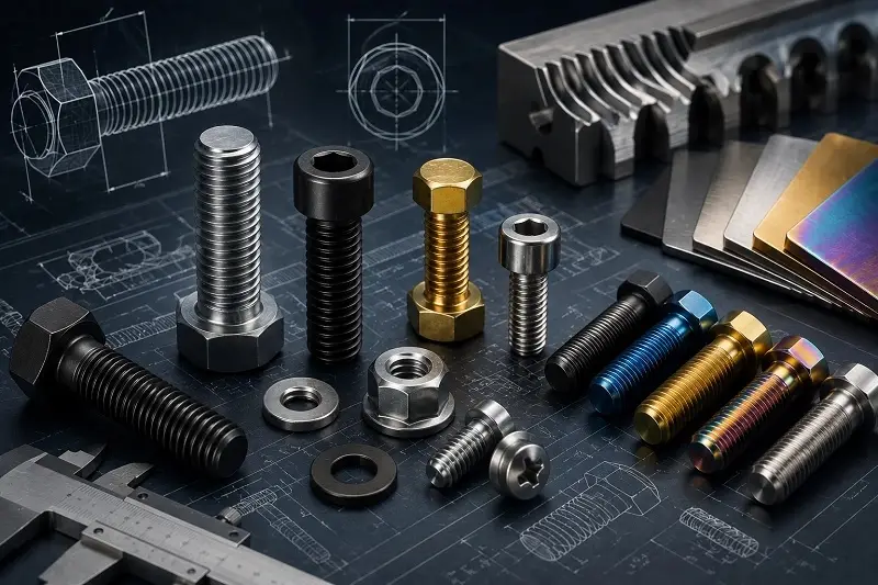 Standard fasteners, stainless steel bolts nuts industrial connectors