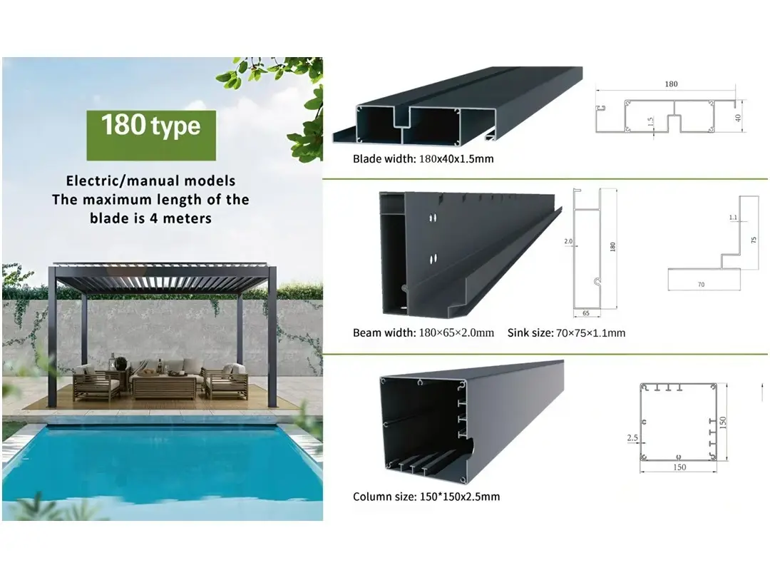 Outdoor Electric Leisure Garden Sunshade