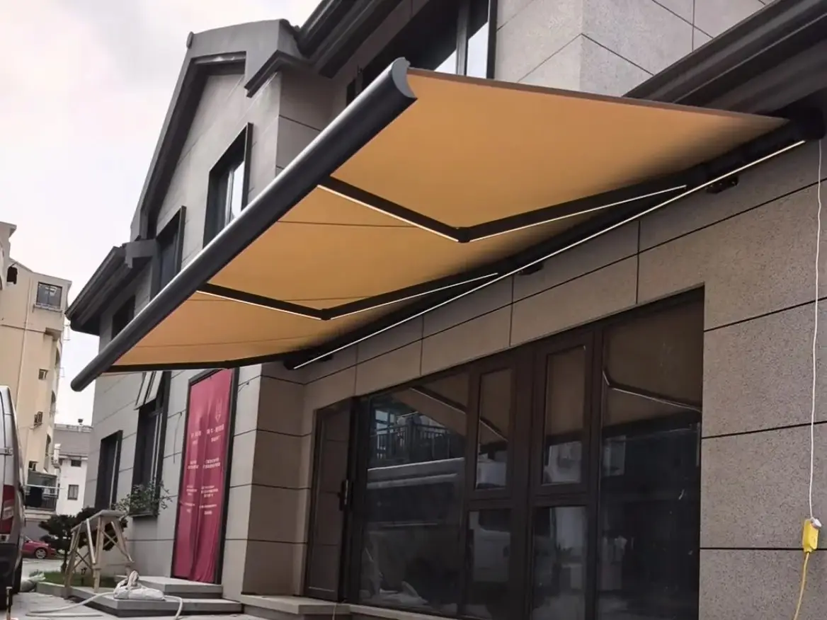 High-End Full Cassette Electric Folding Retractable Sunshade