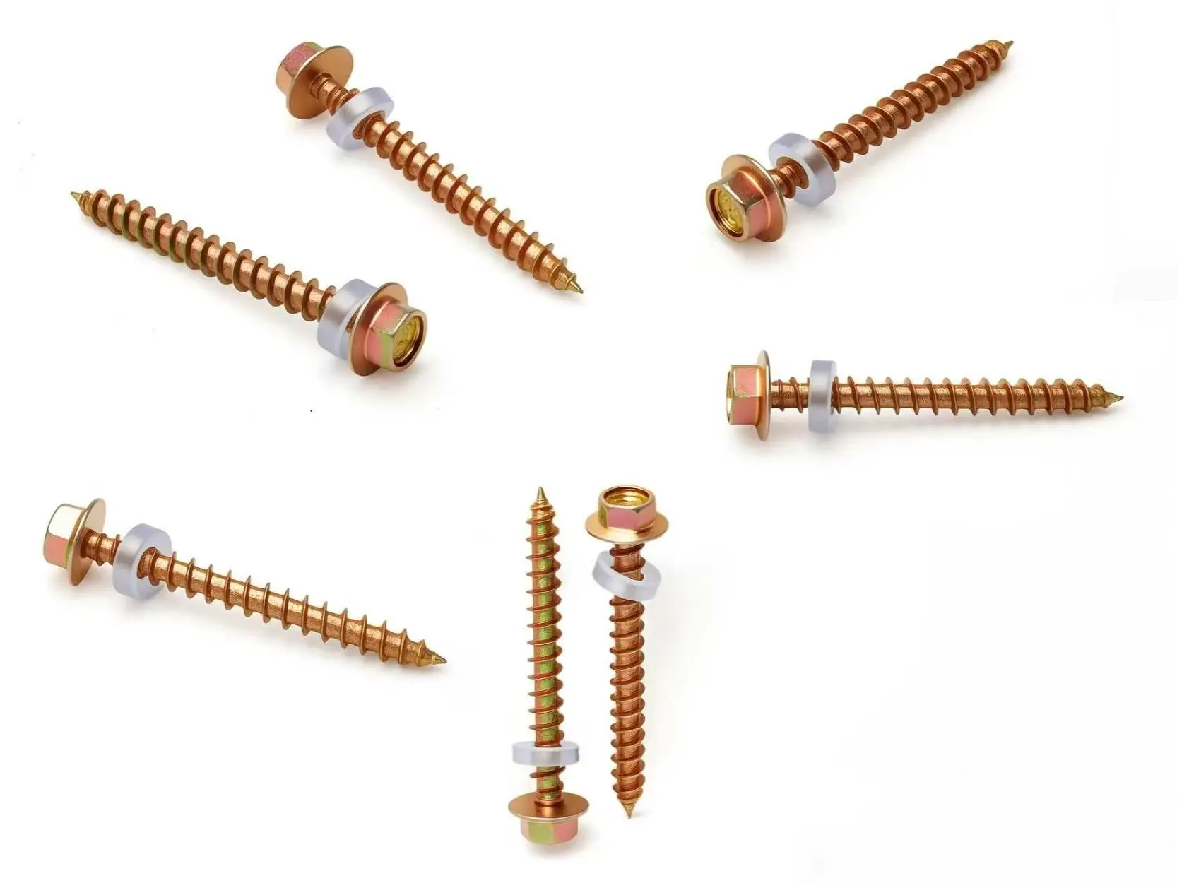 Hex Flange Head Self‑Drilling Screw With EPDM Composite Washer-12