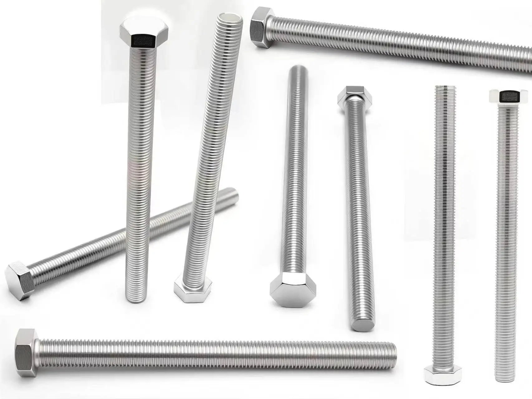 DIN933 Long Fully‑Threaded Hex Head Bolt, Stainless Steel Fastener-61