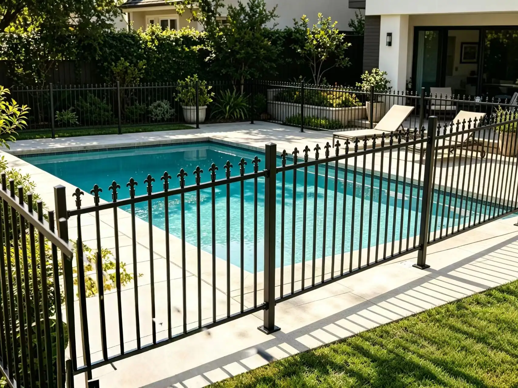 Spear‑Top Aluminum Pool Fence